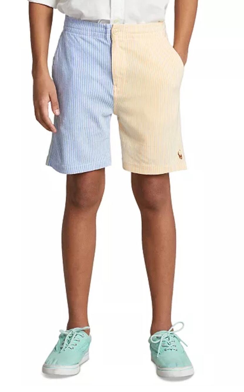 Polo Ralph Lauren Boys Sz 14/16 Polo Prepster Knit Oxford Fun Drawstring Shorts